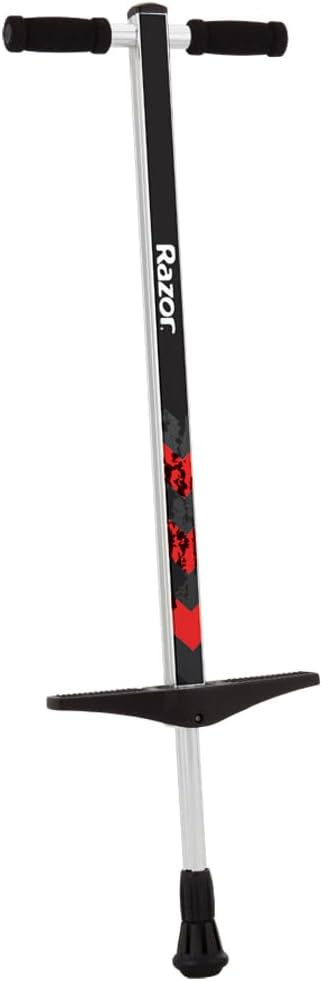 Razor Gogo Pogo Stick for Kids Ages 6+ Lightweight, Foldable, For Riders up to 143 lbs, Black