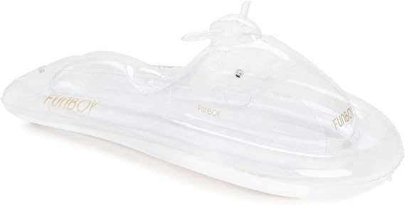 FUNBOY Winter Fun Inflatable Snowmobile, Single, Clear Single