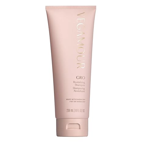 VEGAMOUR GRO Revitalizing Shampoo | KarmatinTM Peptide & Caffeine, Gently Cleanses, Builds Strength & Resilience, Vegan & Cruelty-Free