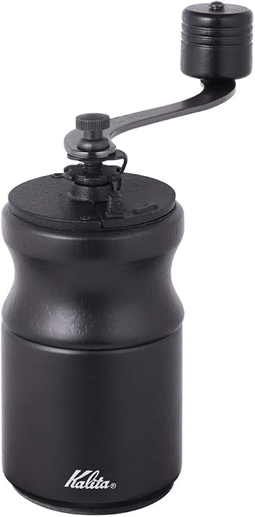 Kalita Kalita Coffee Mill, Wooden, Durable Cast Iron Cutter, KH-10BK Black, Adjustable Grind Size, Hand-Grinding Coffee Mill #42168, Mill Grinder, Hand Mill, Manual, Coffee Beginner, Beginner, Compact