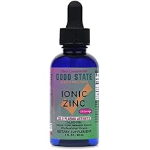 Cold Plasma-Activated Liquid Ionic Zinc Ultra Concentrate by Good State for Immune Support | No-GMO Pure Dietary Supplement | Vegan and Children Safe | 2 fl oz 118 Servings