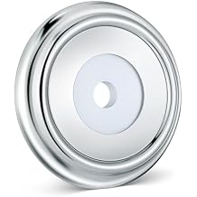 Dreyoo Metal Tub Spout Cover Ring, Bathtub Spout Trim Plate Ring with 1 Pcs Foam Gasket, 1-1/2 Inch ID and 3-5/8 Inch OD(Chrome)