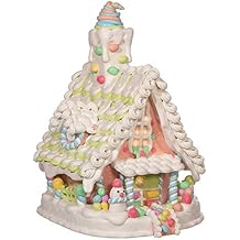 Kurt S. Adler 12.5-Inch Battery-Operated Light Up Pastel Gingerbread House