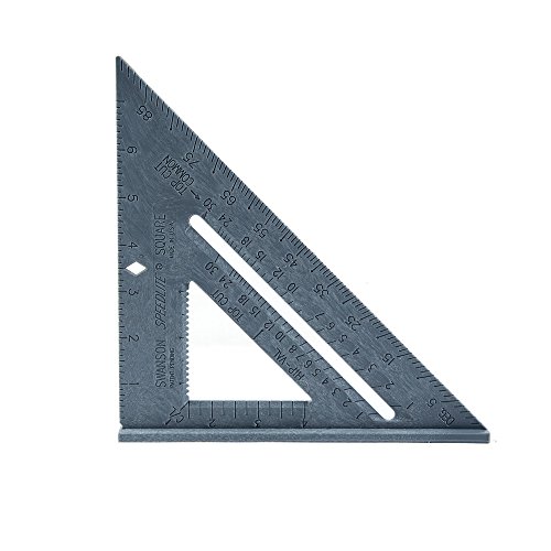 Swanson Tool T0112 Speedlite Square Layout Tool, Gray, made of High Impact Polystyrene