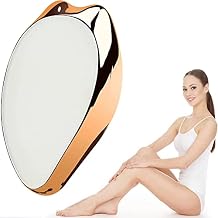 Crystal Hair Eraser, Painless Exfoliation Hair Removal Tool, Crystal Hair Remover Stone, Physical Epilator Smooth Skin, Hair Removal Device Fast & Easy Hair Removals for Men and Women (Gold)