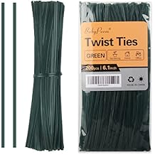 Twist Ties, 200 PCS, 6.1 Inches, Bread Ties, Green, Reusable, for Bags, for Gardening, Home, Office