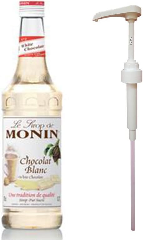Monin White Chocolate / Beyaz Çikolata 700 ml Şurup + Monin Şurup Pompası