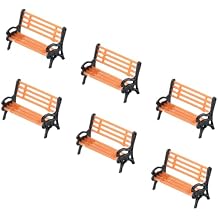 10Pcs Park Street Bench Chair Model Scenery Decoration HO TT Scale 1:87 for Train Platform Architecture Models