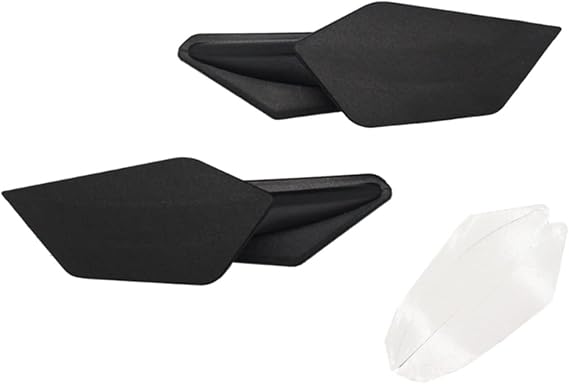 1Set Universal Motorcycle Wing Winglets, Motorcycle Winglet Aerodynamic Wing Kit Fit for (Black) Winglets Motorcycle (Color : Black)