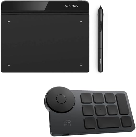 Drawing Tablet XPPen StarG640 Digital Graphic Tablet & Mini Keydial ACK05 Wireless Shortcut Keyboard