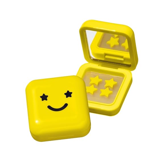 Starface Hydro-Star Yellow Compact + Hydrocolloid Star Pimple Patch, 32 ct | Dermatologist Tested Refillable Mirrored Compact Covers and Protects Visible Spots Absorbs Pimple Gunk Vegan