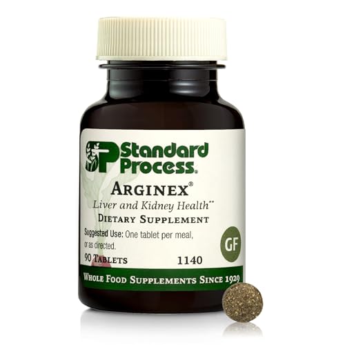 Standard Process Arginex - Liver & Kidney Health Supplement - Contains Antioxidant Vitamin A & Important Phytonutrients - Gluten-Free, Non-Dairy & Non-Soy - 90 Tablets 90 Servings