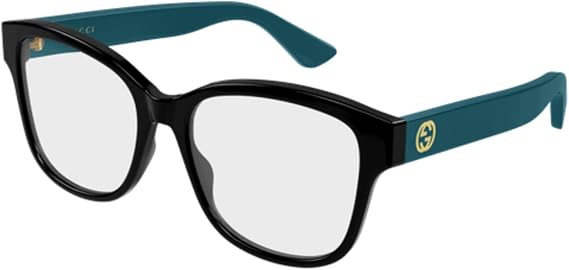 Gucci Eyeglasses GG 1340 O-011 Black/Transparent Blue