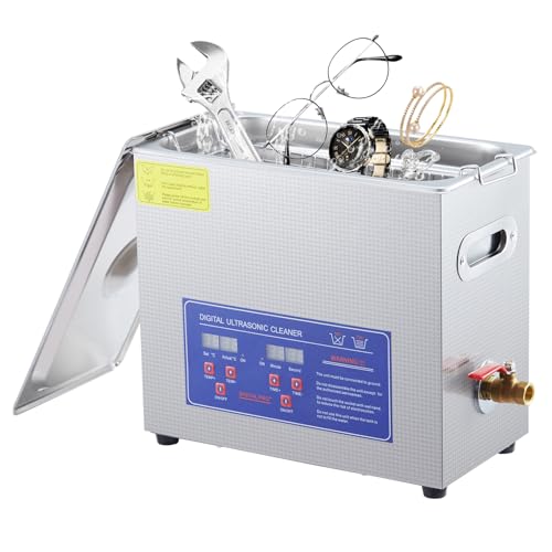 GarveeTech 6.5L Digital Ultrasonic Cleaner with Timer & Heater, 40kHz 180W Cleaning System for Jewelry, Glasses, Watches, Tools and Small Parts