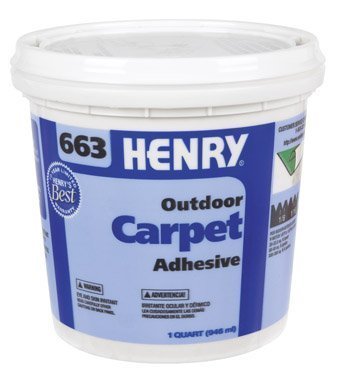 Henry Outdoor Carpet Adhesive Paste - High Strength, Waterproof, Medium Viscosity - 1 Qt.