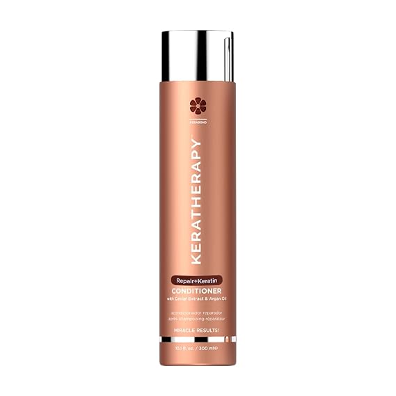 KERATHERAPY Keratin Infusion Repair Conditioner, 10.1 fl. oz., 300 ml - Repairs Dry, Damaged or Frizzy Hair with Caviar Extract, Argan Oil & Kerabond