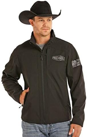 Powder River Outfitters Men's Black Softshell Logo Jacket (Small)