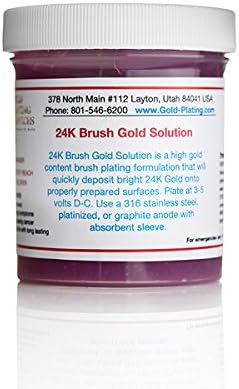 4 oz Gel - 24k Brush Gold Plating Solution - The Fastest, Most Durable, Best Value, Most Consistent Gold Solution from The Most Trusted Name in The Industry Instant Results (4 oz Gel)
