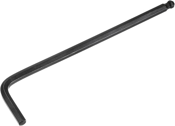 uxcell 3/16" Ball End Hex Key Wrench, L Shaped Long Arm CR-V Repairing Tool, Black