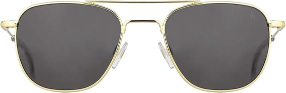 AO Original Pilot Sunglasses - Gold - True Color Gray SkyMaster Glass Lenses - 52-20-140