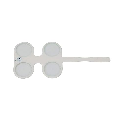 LABIXIAOXIN 4Pcs Optical Flippers Optometry Plastic Flip Trial Lens Set for Lens Confirmation Test 0.50D to 2.00D 21mm (US Stock)