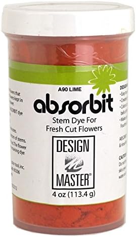Design Master Absorbit Stem Dye for Fresh Cut Flowers Matte Finish Systemic (Lime)