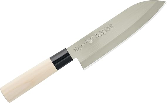 Yaxel 30597 Santoku Knife, Single Edge, 6.9 inches 175 mm, Made in Japan, For Beginners, Stainless Steel