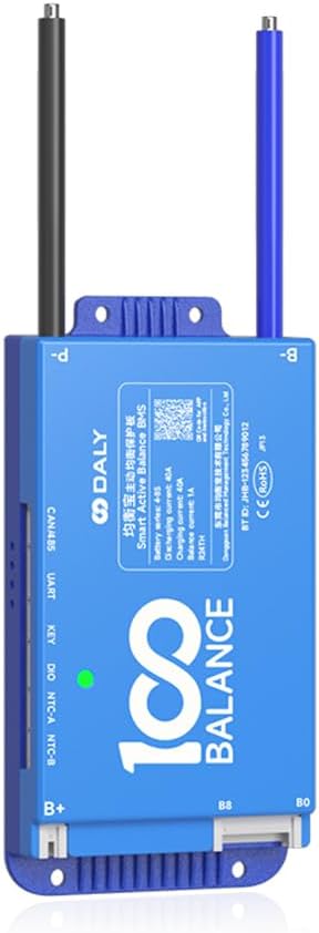 100BALANCE 60A 4-8S Full-Function Smart CAN BMS for LifePO4/Li-ion/LTO Battery Pack Smaller Size Protection Board Build-in R24TH