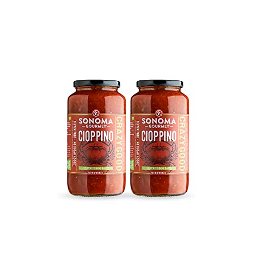 Sonoma Gourmet Cioppino Cooking Sauce | Made with The Finest Ingredients | No Sugar Added | Flavor is Our Secret Sauce - 32 Ounce Jars Pack of 2