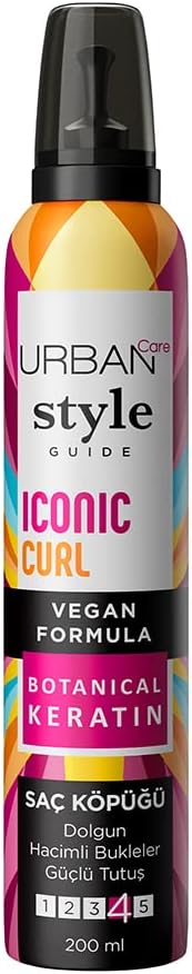 URBAN Care Style Guide Iconic Curl Hacimli Bukleler Sağlayan Saç Köpüğü- Güçlü Tutuş 200 ml- Vegan