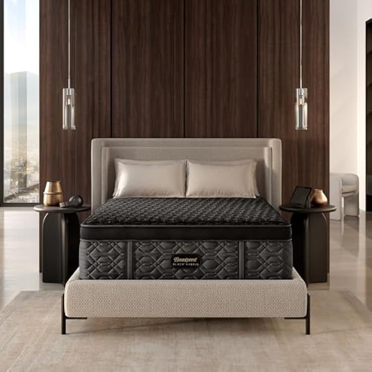 Beautyrest Black Series Four Apex Top Plush 16 Twin XL Hybrid Mattress, Cooling Tech, Contouring Comfort, Individualized Support, CertiPUR-US, 100-Night Sleep Trial,