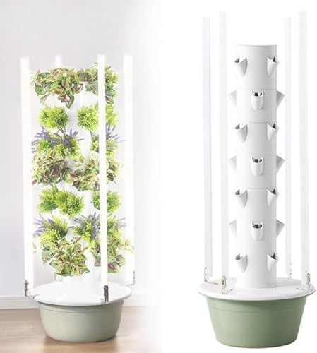 Hydroponics Growing System, Vertical Tower Garden with LED Grow Lights, Automated Indoor Aeroponics Herb Kits