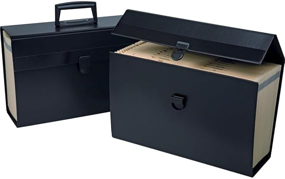 Portafile Expanding Organizer with 19 Pockets, Letter, Black