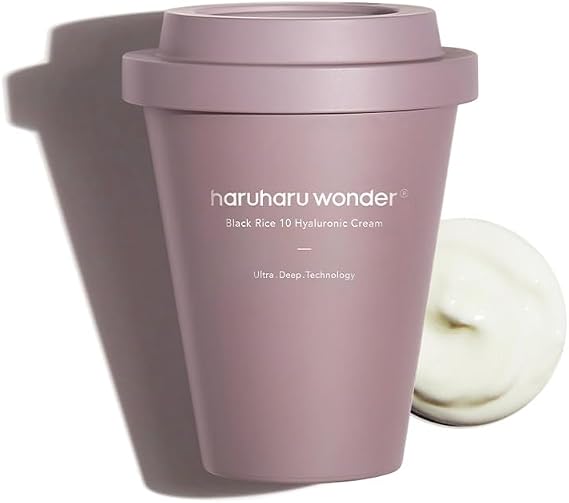 haruharu Black Rice 10 Hyaluronic Cream, 3.0 fl.oz, Lavender Scent, Vegan