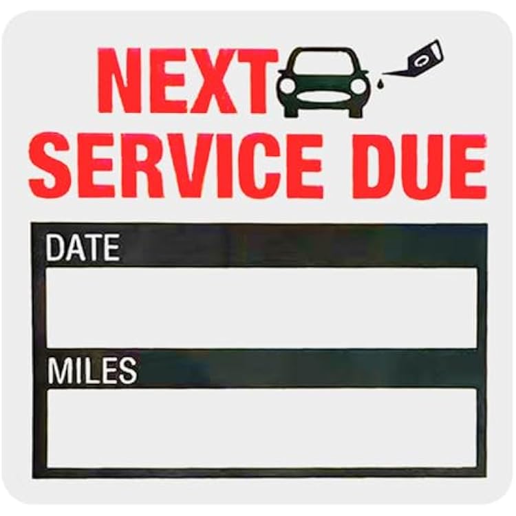 Oil Change Stickers, 120PCS 2 x 2 Inches Oil Change Stickers for Windshield