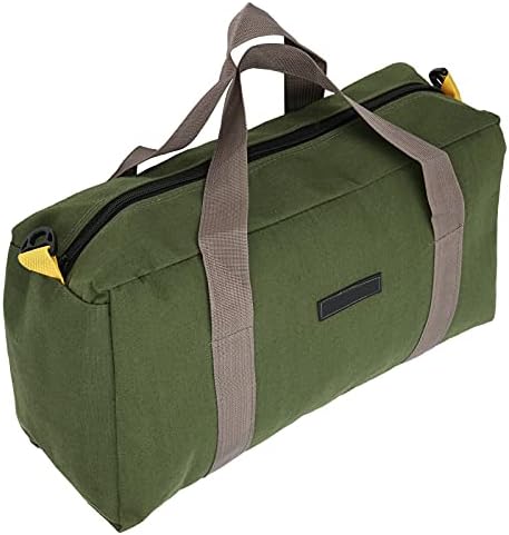 Tool Bag 18 Inch Canvas Multi-Purpose Tote, Thickened Bottom, 43 x 26 x 33cm, for Electricians and DIY Professionals