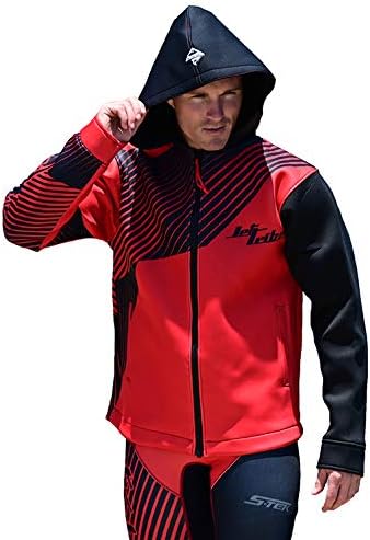Jettribe Hooded Oversized Winter Water Sport Jacket | Neoprene Jet Ski Tour Coat Hyper Series