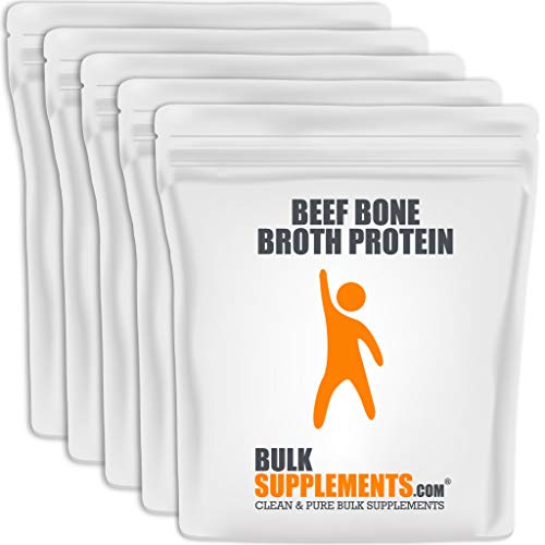 Beef Bone Broth Protein Powder - Bovine Bone Broth Protein, Lactose Free Protein Powder - Dairy Free & Gluten Free, 22g per Serving, 5kg 11 lbs Pack of 5