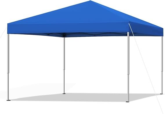 10x10 Instant Pop Up Canopy Tent - Ultimate Sun Shade and Party Shelter with Roller Bag, Blue