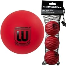 Winnwell Sports Street Hockey Balls - Indoor & Outdoor Balls with Storage Bag - Ideal for Road & Street Hockey Games 65mm & 50 Gram Weight
