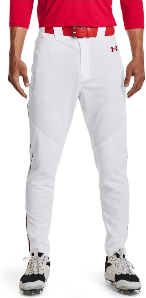 Under Armour Men's Utility Baseball Straight Leg Piped Pants 22 | Fitted, Straight Leg, Side Piping Detail, Inseam 32"