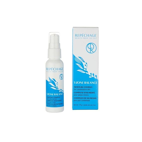 Repechage T-Zone Balance Moisture Complex - Lightweight Hydrating Facial Moisturizer for Combination and Oily Skin with Botanical Extracts Antioxidants and AHA to Refine Texture, 2 fl oz