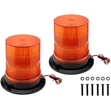 2pcs Amber Led Strobe Lights, 12-48V Warning Emergency Flashing Beacon Lights, 3 Modes Waterproof Flashing Safety Warning Lights for Trucks, Cars, Bus, Tractor, Mower, ATV, Golf Carts, UTV