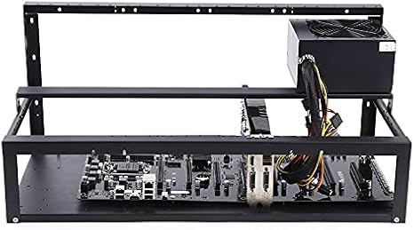 VALINK Steel Open Air Miner Mining Frame Rig Case Up to 6 GPU for Crypto Coin Currency Mining