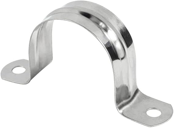 304 Stainless Steel U shape pipe clamps Pipe Saddle Clip Brackets Saddle Clamp U-shaped pipe clamp hoop,Dia 25(7 pcs)