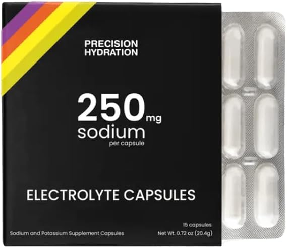 Precision Hydration Electrolyte Capsules - 15 Blister Packed (Waterproof) / Salt Capsules - Combat Cramp - No Artificial Ingredients, Digestion-Friendly Formula - Gluten Free, Vegan Friendly (1-Pack)