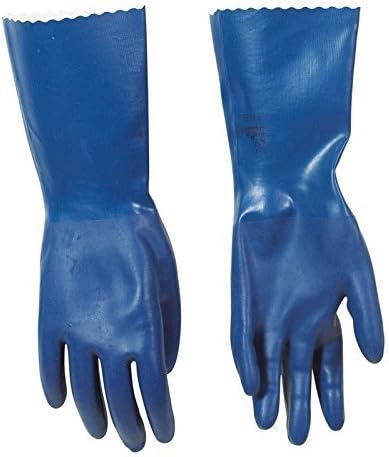 Spontex Neoprene Gloves Blue Neoprene Coating, Cotton Knit Lining Medium Boxed