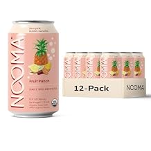 NOOMA - Daily Wellness Soda - Low Calorie & Low Sugar Healthy Soda - Organic & No Sucralose or Aspartame - Supports Muscle Recovery & Immune System - Vegan - Fruit Punch - 12 Pack (12oz each)