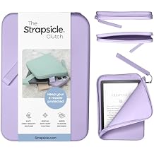 Strapsicle Silicone Clutch for Kindle & E-Readers Multi-Purpose Bag for Phone, Wallet & Keys Fits 6.87 Paperwhite 2024, 6 Kindles, Kobos, Nook Anti-Dust Coating - Lilac