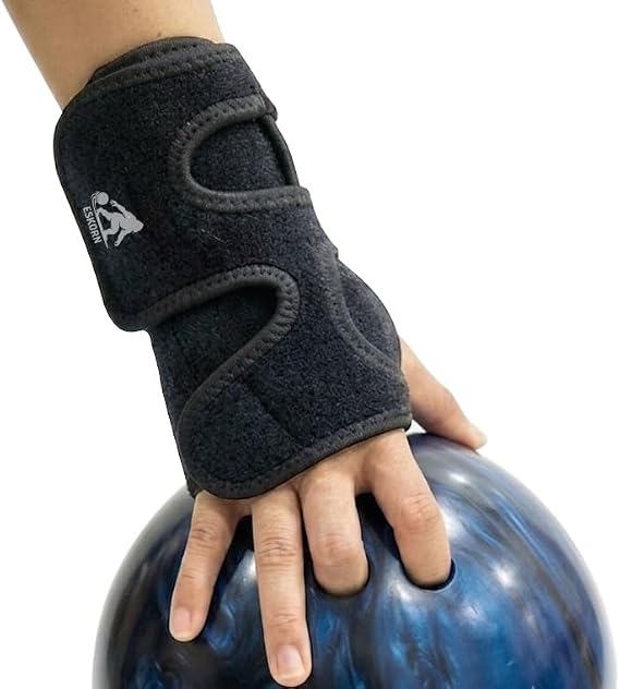 Bowling Wrist Brace for Right Hand Wrist Positioner for Proper Wrist Support & Control Adjustable Breathable Wrist Guard for Training & Play